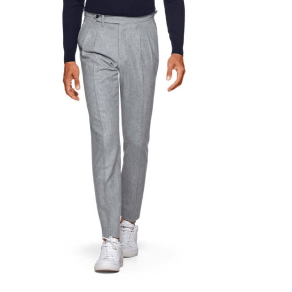 SuitSupply Circular WoolFlannel Pants by Vitale Barberis Canonico, Italy, 46,NWT
